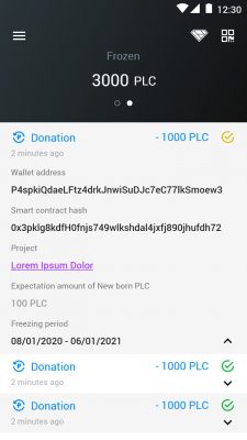 How it works — creating a wallet, buying PLC, making donations